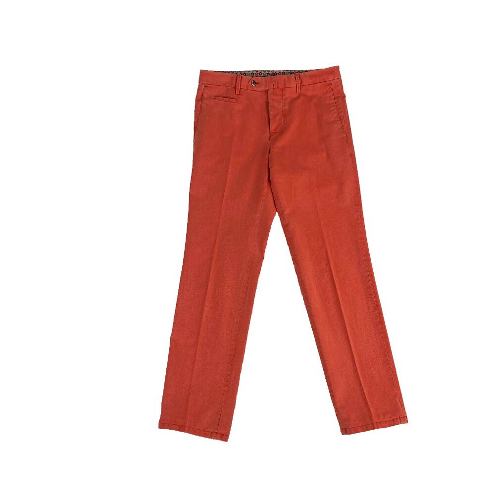 PT01 Slim Fit Stretch Orange Pants 46 Mens 30